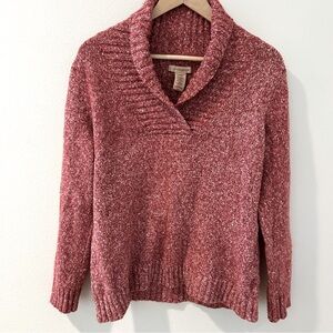 Vintage Women’s Covington shawl neck merled sweater Medium